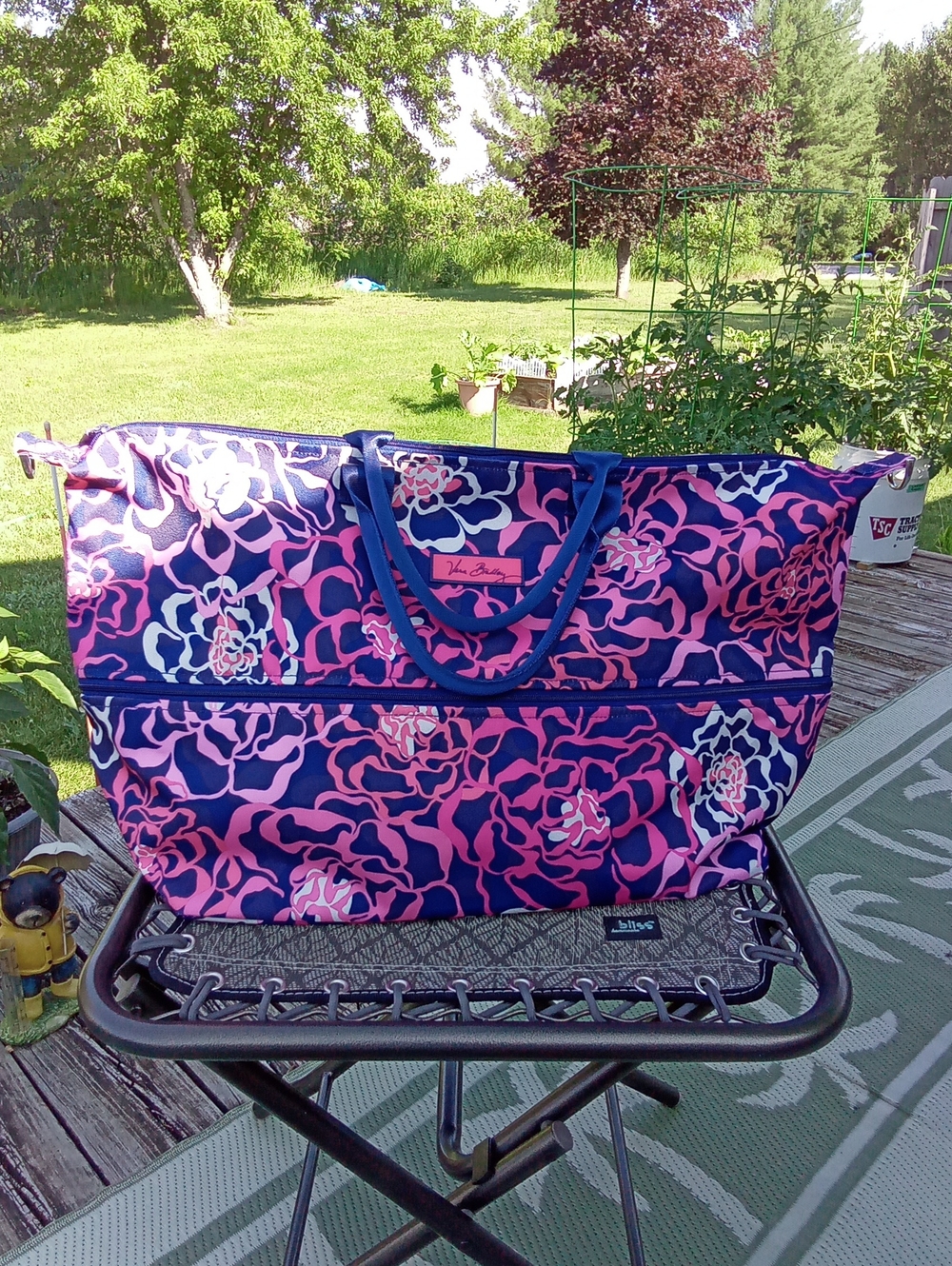 Vera Bradley Expandable Large Duffle Bag with Shoulder Strap
